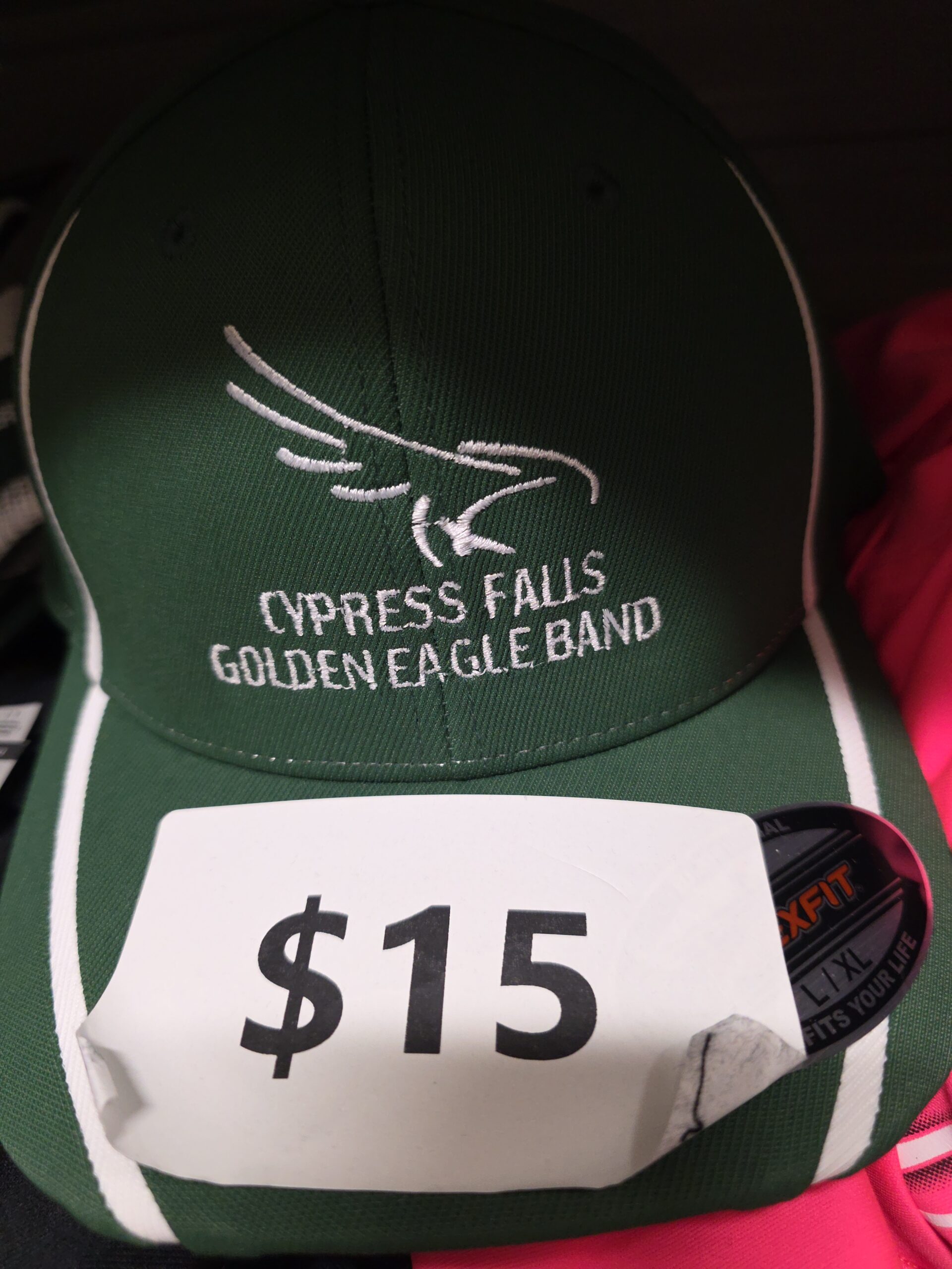 Cypress Falls Golden Eagle Band Flexfit Hat (L/XL)