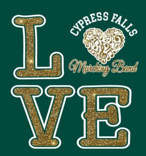 Cy-Falls Love Band Glitter T-Shirt